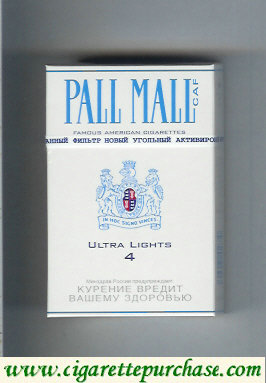 Pall Mall Caf 4 Ultra Lights Cigarettes hard box